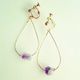 amethyst hoop