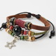 Beads & Charm Leather Bracelet [エメラルドスター] (ビーズ＆チャーム レザーブレスレット)