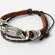 Beads & Charm Leather Bracelet [ハッピーフィッシュ] (ビーズ＆チャーム レザーブレスレット)