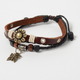 Beads & Charm Leather Bracelet [ピースパピヨン] (ビーズ＆チャーム レザーブレスレット)