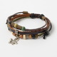 Beads & Charm Leather Bracelet [リトルフラワー] (ビーズ＆チャーム レザーブレスレット)