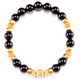 Onyx & Gold Charm Bracelet