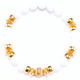 White Onyx & Gold Charm Bracelet
