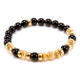 BLACK ONYX & GOLD BALL BRACELET -8mm-