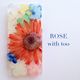 iPhone5/5s用　フラワーアートケース　押し花デザイン 0909_1