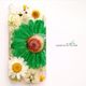 iPhone5/5s用　フラワーアートケース　押し花デザイン0119_1