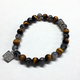 NATURAL STONE BEAD BRACELET (TIGER EYE / DRAGON AGATE)