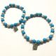 NATURAL STONE BEAD BRACELET(TURQUOISE / HOWLITE)