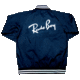    Rude Boy   LOGO NYRON STADIUM JAKET IN BLK 