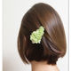 【プリザーブドフラワー／ヘアアクセサリーシリーズ／本当の紫陽花の髪飾り】ときめきを抑えて、ちょっとクールに。淡いミントグリーンの髪飾りミニサイズ