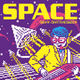 CD「SPACE」&ロゴT-シャツ（白）の限定SET　ステッカー＋ダウンロードコード付きで送料無料！