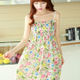 11.Pastoral Lilac Printed High-Rise Tube Dress