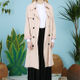 The Whitepepper / ザ・ホワイトペッパー - ルーズフィットトレンチコート(ピンク) 【セール】【ロンドン】【イギリス】【VOGUE】【ELLE】【TOPSHOP】【オーバーサイズ】