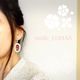 揺れる貝☆シェルフープピアス☆紅珊瑚