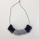 NICK NEEDLES Felt Neck Lace Triangle Navy×Gray