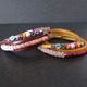 Real lether bracelet / Brown/ Yellow