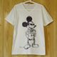刺青 x ミッキーマウス パロディーＴシャツ S M L XL 白 Ｖネック ミッキー ブラックジョーク パロディーTシャツ 入墨 タトゥー 新品