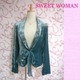 レーヨンシルク光沢リボンジャケット/ZARA　WOMAN【定価21,945円】