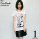 sp002bgt - コアバンビ ガールズ ボーダーTシャツ - BPGT -G-( BAMBI 子鹿 ハードコア ロック スカル ドクロ 半袖 Tee )