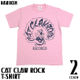 har016tee - CAT CLAW ROCK（キャット クロー ロック）Tシャツ（ピーチ） - HARIKEN -G-（ ネコ ロック バンド レコード 半袖 ）