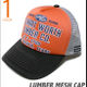 cap5953 - LUMBER メッシュキャップ -R-( アメカジ カジュアルCAP 帽子 配色カラー )