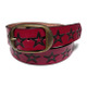 squ5307-29 - エンボス レザー ベルト（ レッドスター ） - BRACKNEY LEATHER WORKS -G-  本革 本皮 星柄 型押し BELT メンズ ユニセックス