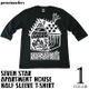 pi005hst - セブンスターマンション ハーフスリーブ Tシャツ - pornoinvarders -G-（ モンスター パンク ロック ハードコア コラボ 5分袖 ）