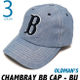 old-2413-bu - シャンブレー ベースボールキャップ（ブルー） - OLDMAN’S -G-( baseball CAP アメカジ 野球帽 帽子 )