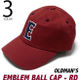 old-2425-rd - エンブレム ボール キャップ（レッド） - OLDMAN’S -G-( CAP ベースボールキャップ アメカジ 野球帽 帽子 )