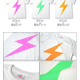 a01tee - イナズマ Tシャツ - LPR -G-（ パンクT ロックT 稲妻 ネオンカラー 蛍光 ）