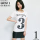 tgw015bgt - GHOST 3 ガールズ ボーダーTシャツ -G- ロック パンク ロゴ 有刺鉄線 カットソー レディース 半袖