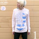 tgw019lt - USA スカル ロングスリーブ Tシャツ - The Ghost Writer -G-( ロンT 長袖 パンク ロック SKULL ドクロ アメリカ )