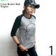 sp033rg - I love Rock'n Roll（スカルLOVE）ラグランスリーブTシャツ -G-