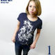 bg016gu - 牡羊座ガール ( Aries Girl ）ガールズ UネックTシャツ - baster great -G-（ おひつじ座 アリエス 星座 神話 星占 イラスト ）