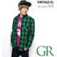 sh73809-gr53 - ヘヴィネル ブロックチェック ワークシャツ（グリーン）- VINTAGE EL - ヴィンテージイーエル -G-（ ネルシャツ アメカジ 長袖シャツ ）