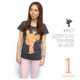 sp001sgt - 王冠バンビ スラブ天竺 ガールズTシャツ - BPGT -G- 子鹿 ばんび bambi アニマル ロゴ カットソー