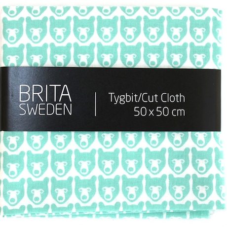 BRITA SWEDEN(ブリタ スウェーデン) カットクロス(50cm X 50cm) 《Stina くま ミント》