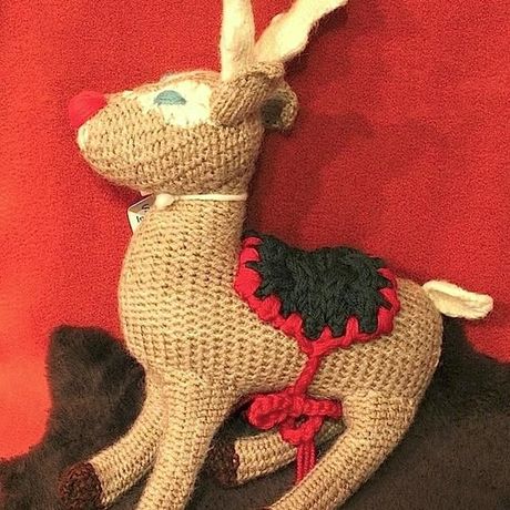 Zoo di Lana ウール編みぐるみ トナカイ ベージュ《Rudolph》