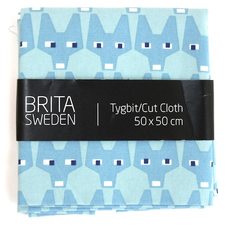 BRITA SWEDEN(ブリタ スウェーデン) カットクロス(50cm X 50cm) 《Rut きつね ブルー》