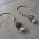 ピンクアメジスト　sizuku　pierced earrings