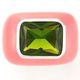 Enamel ring pink x green