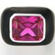 Enamel ring black x pink