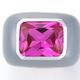 Enamel Ring Gray x Pink