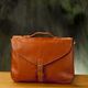 Verdigrisオリジナル　ハンドメイドバッグ　本革ブリーフケース　Nostalgic　Brown　Mens