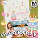 【DECOパーティ】 50×70cm　お誕生日ウォールステッカー(w0173-1)