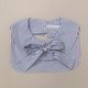 RIBBON COLLAR BLUE STRIPES