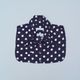 Bow Collar/ Navy dot