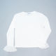FRILLED SLEEVE T-SHIRTS WHITE