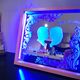 ２人の横顔をシルエットにしたウェルカムボード（ＬＥＤ仕様）