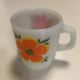 Fire King Daybreaker Flower Printed Mug (Orange/Red)